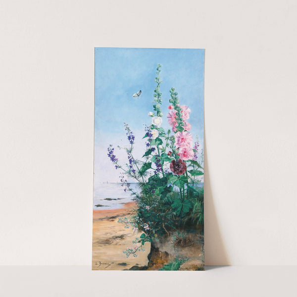 Hollyhocks in the South of France by Léon Marie Benoit