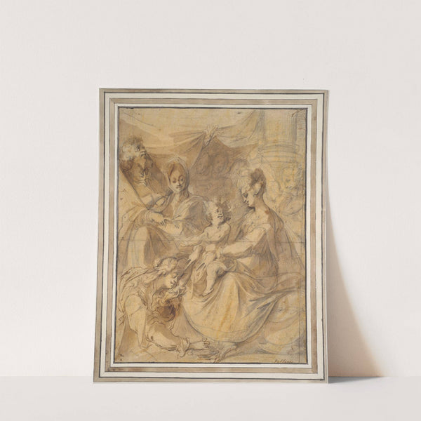 Holy family with Saints Anne and Mary Magdalene by Jacques Bellange
