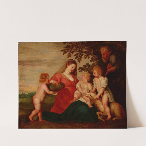 Holy Family with the Infant Saint John the Baptist and an Angel (17th century) by Follower of Peter Paul Rubens