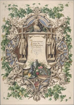 Homage from Bavarian artists to King Ludwig I