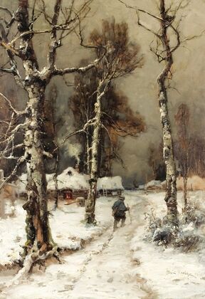 Homeward Bound through a Wintry Forest