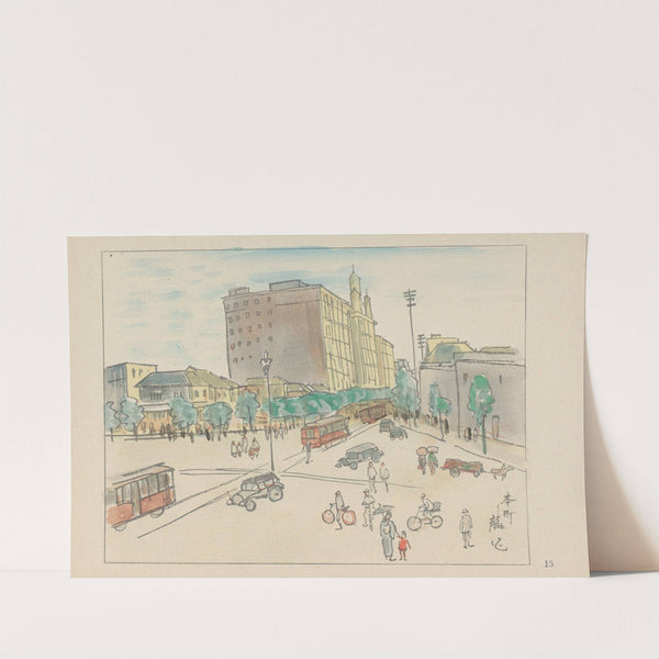 Hommachi, a business center (1947) by Akamatsu Rinsaku