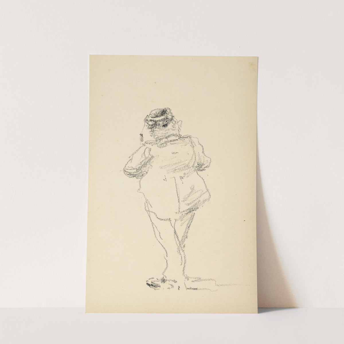 Homme à la toque, de dos by Henri de Toulouse-Lautrec