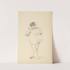 Homme à la toque, de dos by Henri de Toulouse-Lautrec