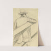 Homme assis sur un banc, vu de trois-quarts dos by Arthur-Joseph Gueniot