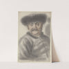 Homme coiffé d’un bonnet de fourrure, de face by Nicolas Lagneau