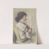 Homme de profil à droite, levant son verre by Nicolas Lagneau