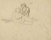 Homme et femme nus assis