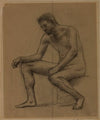 Homme nu assis