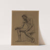 Homme nu assis by Pierre Puvis de Chavannes