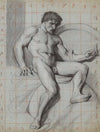 Homme nu assis