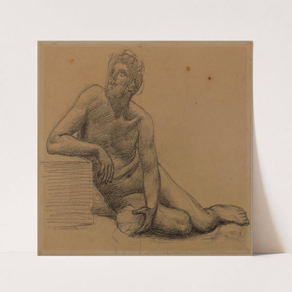 Homme nu assis par terre by Pierre Puvis de Chavannes