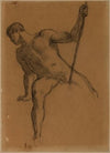 Homme nu assis
