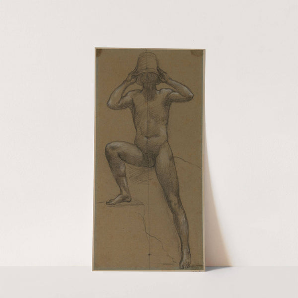 Homme nu de face, se coiffant d&#039;un pot by Pierre Puvis de Chavannes