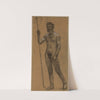 Homme nu de face, tenant un bâton by Pierre Puvis de Chavannes