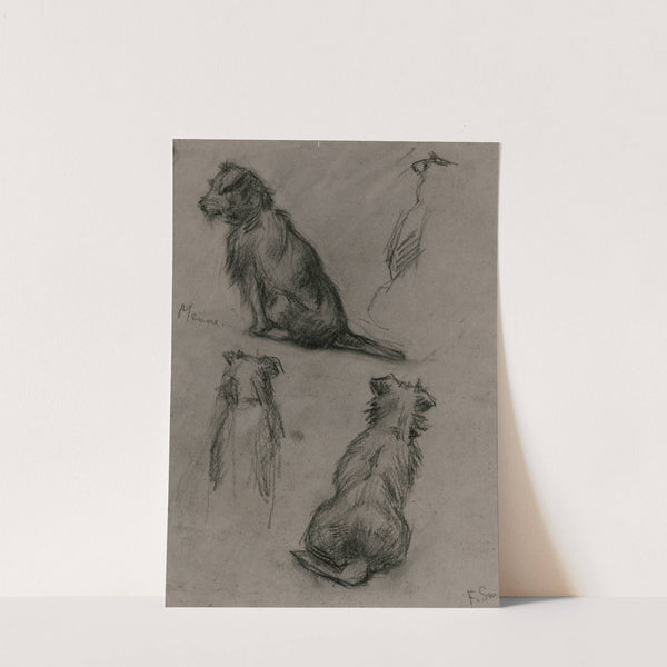 Hond in verschillende houdingen by Frans Smissaert