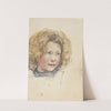 Hoofd van een meisje met blond haar by Jozef Israëls