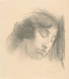 Hoofd van een vrouw met gesloten ogen (1924)