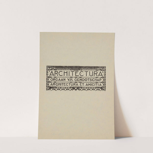 Hoofd voor het weekblad Architectura. (1925) by Karel de Bazel