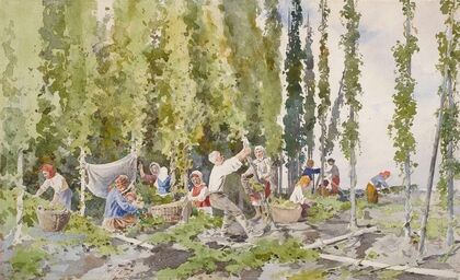 Hop picking (1884)