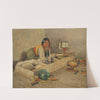 Hopi Woman Grinding Corn by Carl Moon