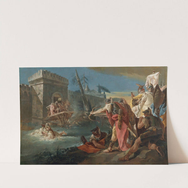 Horatius Cocles Defending Rome Against The Etruscans by Follower Of Giovanni Battista Tiepolo