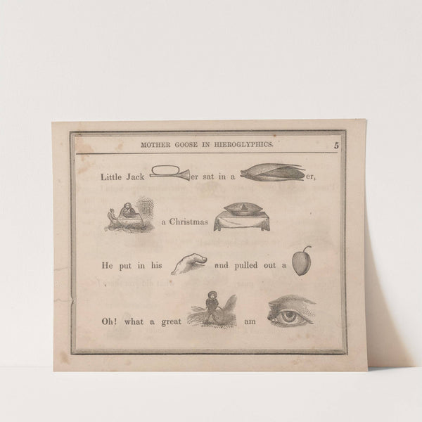 Horn, Corn, Eating, Pie, Thumb, Plum, Boy, Eye (1855) by Sherman &amp; Co.
