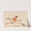 Horse and Rider; a Stout Huntsman on a Galloping Horse by Joseph Crawhall