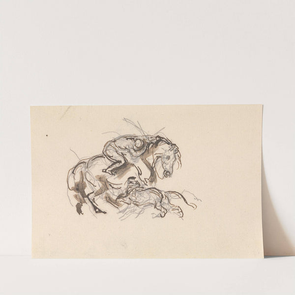 Horse and Rider being Attacked by a Lion by Sawrey Gilpin