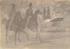 Horse-Drawn Carriages Riding in a Park