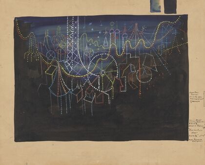 Horse Eats Hat: Sketch no. 2 Back Drop (Carnival Lights) (1934-1943)