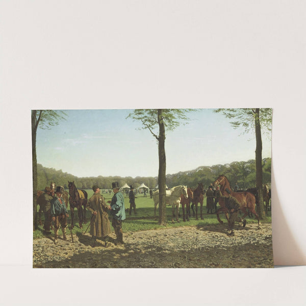 Horse Fair on the Maliebaan at The Hague by Cornelis Albertus Johannes Schermer