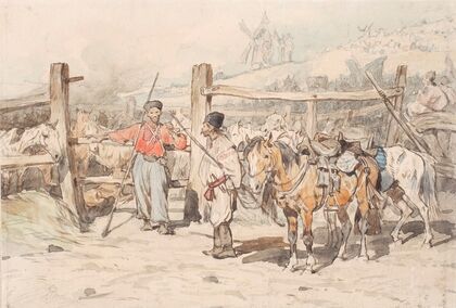 Horse herd watchers in Balta (1875)