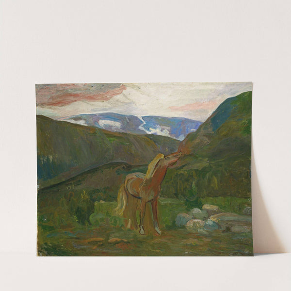 Horse in the Mountains by Oluf Wold-Torne