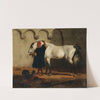 Horse In The Stable by Louis-Théodore Devilly