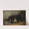 Horse Riders By The River by Gustave-Achille Guillaumet
