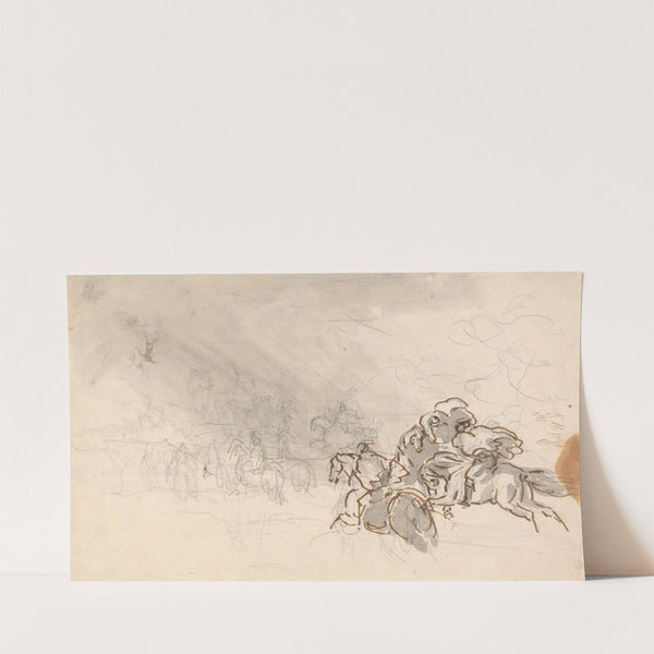 Horseman fleeing storm by Sawrey Gilpin