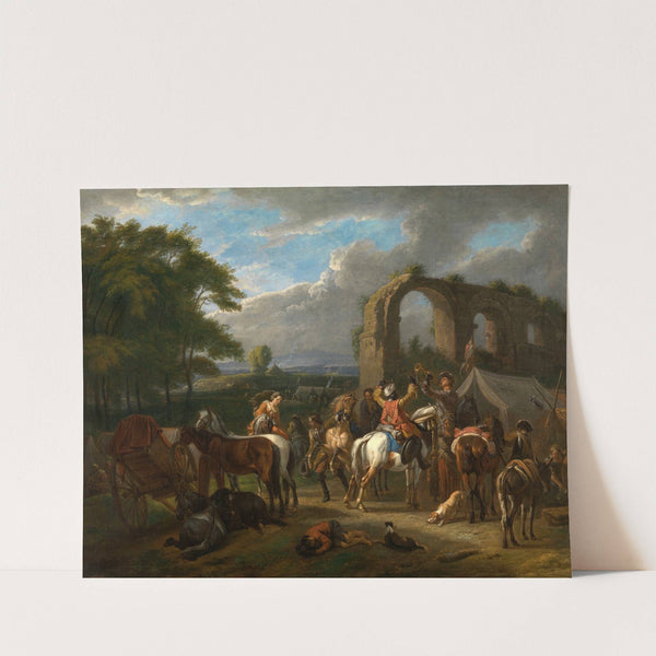 Horseman&#039;s Scene by Pieter van Bloemen