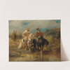 Horsemen At A Watering Hole by Adolf Schreyer