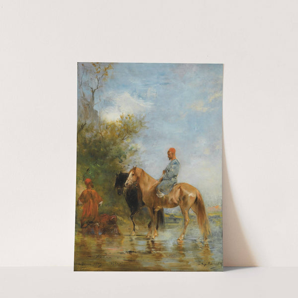 Horsemen By The River (1872) by Eugène Fromentin