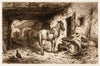 Horses and stable yard