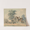 Horses and Wagon Outside a Cottage by Samuel Howitt
