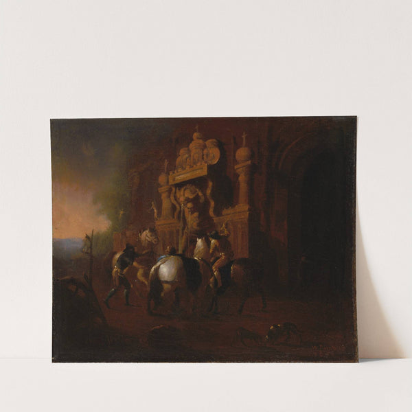 Horses at a Fountain by William Rimmer