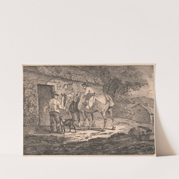 Horses at Cottages Door by Conrad Gessner