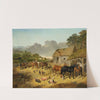 Horses Drinking from a Water Trough with Pigs and Chickens in a Farmyard by John Frederick Herring Jr.