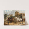 Horses feeding by John Frederick Herring Jr.