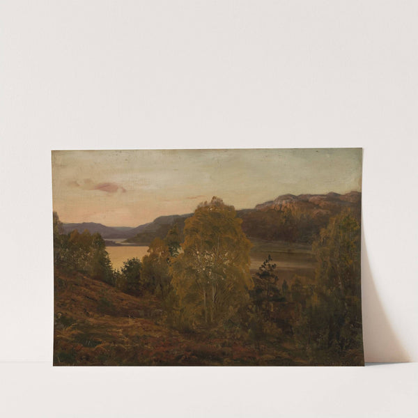 Høstaften,Mandal (1863) by Amaldus Nielsen