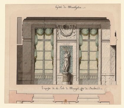 Hôtel de Montholon. Esquisse de la sale à manger, côté du boulevard (1786) — size preview
