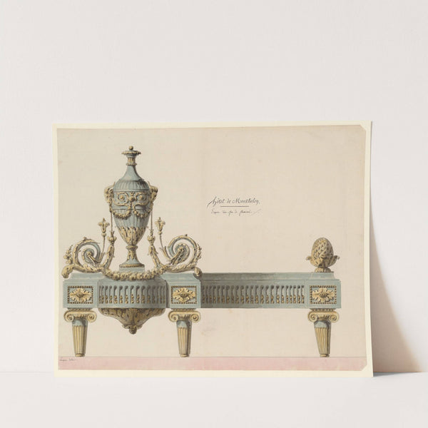 Hôtel de Montholon. Esquisse d’un feu de cheminée (1786) by Jean Jacques Lequeu
