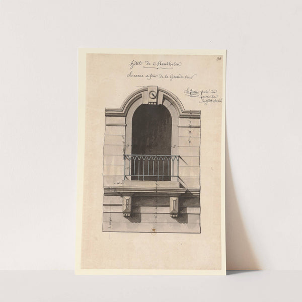 Hôtel de Montholon ; Lucarne a foin de la grande cour (1786) by Jean Jacques Lequeu
